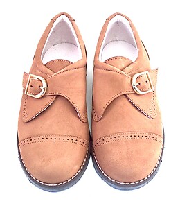 A-5019 - Brown Nubuck Monk Straps