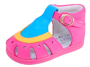 A-7063 - Fuschia & Turquoise Sandals