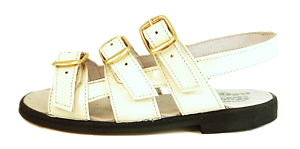A-7132 - Ivory Patent Sandals