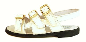 A-7132 - Ivory Patent Sandals