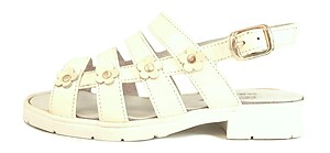 A-7133 - Girls' Ivory Patent Sandals