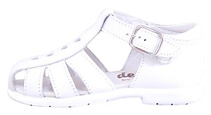 B-109 (Sale) - White Leather Sandals