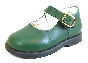 B-111 - Forest Green Mary Janes - Euro 19 Size 4