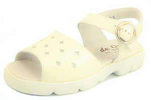 B-115 - Cream Patent Sandals