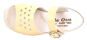 B-115 H - Peach Patent Heart Sandals