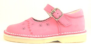 B-129 - Fuschia Nubuck Mary Janes