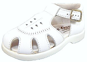 B-138 (Sale) - White Leather Fisherman Sandals