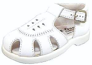 B-138 (Sale) - White Leather Fisherman Sandals
