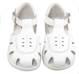 B-138 (Sale) - White Leather Fisherman Sandals