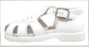 B-138 (Sale) - White Leather Fisherman Sandals