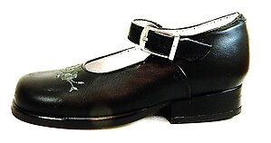 B-185 - Black Pearl Mary Janes - Euro 25 Size 7.5