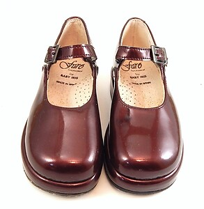 FARO B-219 - Burgundy Patent Mary Janes - Euro 24 Size 7