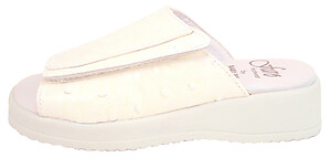 FARO B-232 - Ivory Faux-Ostrich Patent Slides