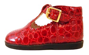 B-307 - Red Croc Dress Shoes - Euro 18 Size 3