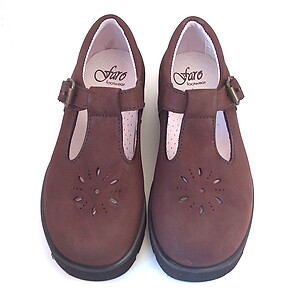 FARO B-412 - Brown Nubuck T-Straps