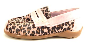 FARO B-5078 - Girl's Leopard Loafers - Euro 25 Size 8