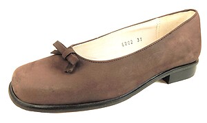 B-5202 - Brown Nubuck Ballet Flats - Euro 31 Size 13