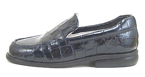 FARO B-6024 - Navy Faux Croc Loafers