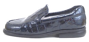 FARO B-6024 - Navy Faux Croc Loafers