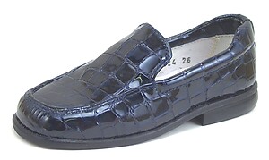 FARO B-6024 - Navy Faux Croc Loafers
