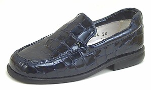 FARO B-6024 - Navy Faux Croc Loafers