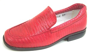 FARO B-6024 (Sale) - Red Faux-Snake Loafers