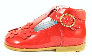 B-6102 Red Patent Flower High Tops
