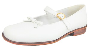 B-6121 - White Bow Mary Janes - Euro 36 Size 5