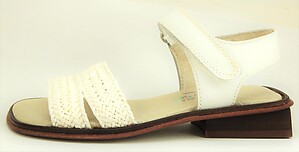 B-6332 - Ivory Woven Dress Sandals