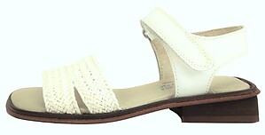 B-6332 - Ivory Woven Dress Sandals