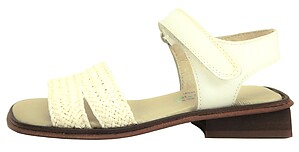 B-6332 - Ivory Woven Dress Sandals
