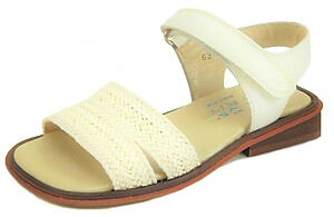 B-6332 - Ivory Woven Dress Sandals