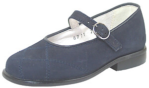 B-6711 - Navy Nubuck Dress Shoes