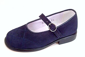 B-6711 - Navy Nubuck Dress Shoes