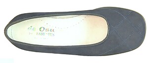 B-6712 - Navy Nubuck Ballet Flats