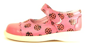 B-6722 - Pink Ladybug Shoes - Euro 25 Size 8