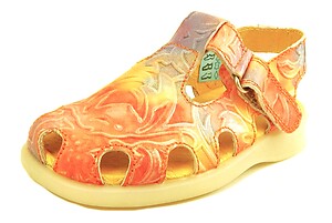 B-6814 - Orange Tropical Sandals - Euro 25 Size 8