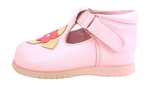 B-6919 - Pink Flower Shoes - Euro 18 Size 3