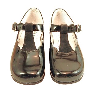 B-7007 - Black Patent Dress Shoes - Euro 25 Size 7
