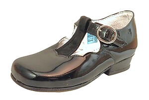 B-7007 (Sale) - Black Patent Dress Shoes - Euro 25 Size 7