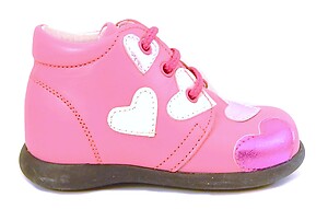 B-7019 (Sale) - Pink heart boots - Euro 20 Size 4.5