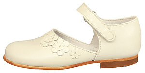 B-7030 - Ivory Flower Dress Shoes - Euro 25 Size 8