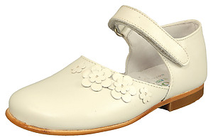 B-7030 - Ivory Flower Dress Shoes - Euro 25 Size 8