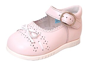 B-7037 - Pink Bow Mary Janes - Euro 19 Size 4
