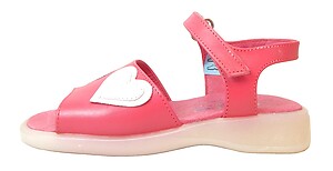 B-7042 - Fuchsia Heart Sandals - European 25 Size 8