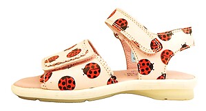 B-7043 - Pink Ladybug Sandals - Euro 25 Size 8