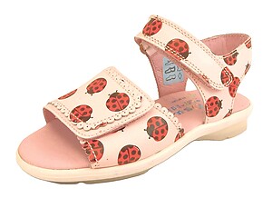 B-7043 - Pink Ladybug Sandals - Euro 25 Size 8
