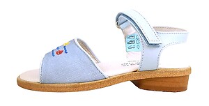 B-7145 - Blue Linen Sandals - Euro 28 Size 10.5