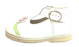 B-7056 (SALE) - White Flower High Tops - Euro 19 Size 4