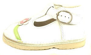 B-7056 (SALE) - White Flower High Tops - Euro 19 Size 4